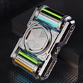 thumbnail image 3 of Xingzhi Black R Spin Stress Relief Metal Toy With Pulsator Magazine Adopting Hardcore Mecha Tank Shape 101 Silver, 3 of 6