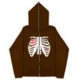 thumbnail image 1 of Sudadera con esternón oscura Y2K europea y americana, sudaderas con capucha para hombres y mujeres, pareja gótica, sudadera con cremallera larga de gran tamaño Harajuku, 1 of 5
