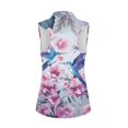 thumbnail image 2 of Chririnla Hummingbird Golf Shirt for Women's Sleeveless Tennis Collared Top Flower 1/4 Zip Quick Drying Golf Tank Tops Athletic Clothes for Ladies, 2 of 7