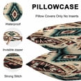 thumbnail image 5 of Throw Pillow Covers 24x24 Inch Set of 2, Boho Brown Teal Red Waterproof Outdoor Pillow Covers, Southwestern Geometric Abstract Retro Decorative Cushion Pillowcases for Couch, Sofa, Bed, Garden, Patio, 5 of 9
