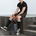 thumbnail image 3 of Calcetines de compresión Prolriy para mujer, hombre, pares de calcetines Brede Compressie, unisex, deportivos, 4 pares, para hombre y mujer, negros, tallas L-XL, 3 of 7