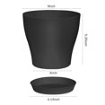 thumbnail image 5 of 6PCS Plastic Green Vines Pot Keep Your Desktop Clean with Tray Design for Outdoor Orchid Plants Flower, 5 of 5