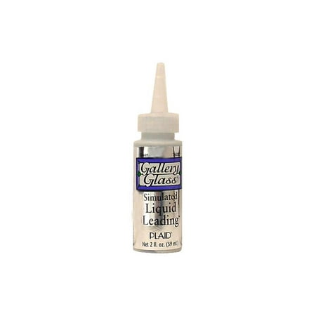 Gallery Glass Redi Lead - Plaid Gallery Glass Liquid Leading 2oz Silver Met
