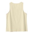 thumbnail image 5 of Linen Crop Tops for Women Sleeveless Tank Y2K New Trendy Button Down Lightweight Slim Fit Juniors Shirts, 5 of 7
