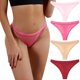 thumbnail image 1 of Gibobby Calzoncillos Talle Bajo Dama Calzoncillos de Color de retazos, bragas, Bikini, bragas sólidas para mujer, regalo de Navidad, 4 piezas, bragas de algodón para mujer(Rosa， XXL), 1 of 5