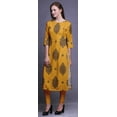 thumbnail image 2 of Bimba Straight Kurtis For Women Long Kurti Dress Printed 3/4 Sleeve Indian Top, 2 of 6