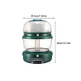 thumbnail image 3 of Monstrate Dispensador de arroz PP, 360 grados, sellado, a prueba de polillas, rejilla múltiple, inodoro, cubo para el hogar, caja fuerte, Organizadores de utensilios de cocina 2 Capas Verde Oscuro, 3 of 6