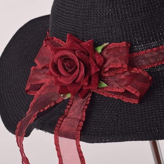 Knitted Wool Witch Hat with Wide Brim for Halloween Costume and Winter Wear