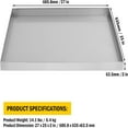 thumbnail image 5 of Ataucjin Washing Machine Pan 32" x 30" x 2" Heavy Duty 304 Stainless Steel Washing Machine Tray with 4 Pcs Anti-Vibration Washing Machine Feet, Washer Pan, No Hole, 5 of 9