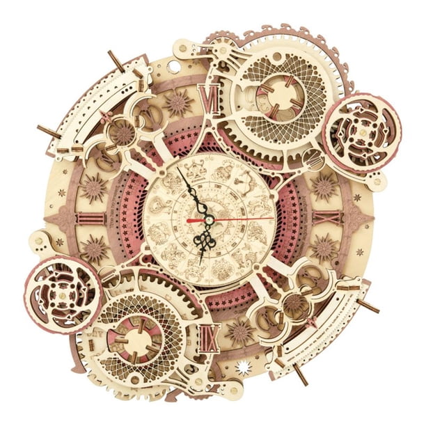 Rompecabezas De Madera 3D Diy, Reloj Colgante, Motor De Tiempo, Kits De Calendario, Juguetes De Ensamblaje Para Sala De Estudio, Sala De Estar, Decoraciones De Oficina Eigraketly FN007144-01