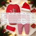thumbnail image 3 of YDFCWXW Baby Girl Boy Christmas Outfit My 1st Christmas Infant New Year 4 Pcs Set, Cute Holiday Clothes (Red, Newborn), 3 of 9