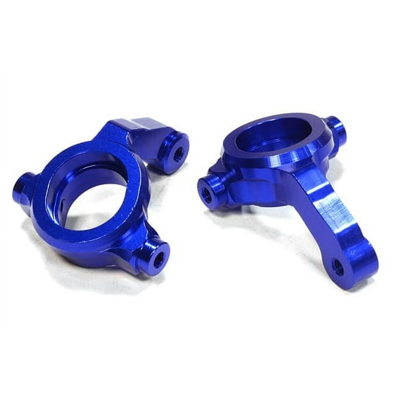 Integy RC Toy Model Hop-ups C26079BLUE Billet Machined Steering Knuckles for Associated RC10B5 & B5M (ASC90003)