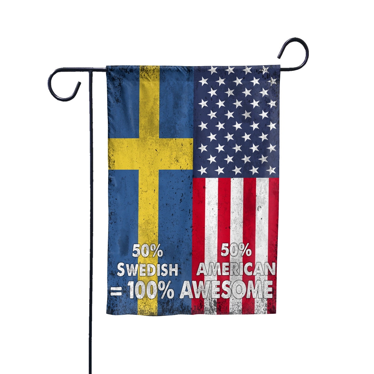 Flag American Half Swedish Flag Swedish American Friendship Sweden U.S.A Patriotic Proud House Flag, Double-Sided Decorative Outdoor Flag, Polyester Yard Flag 29.5 x 39.5 in