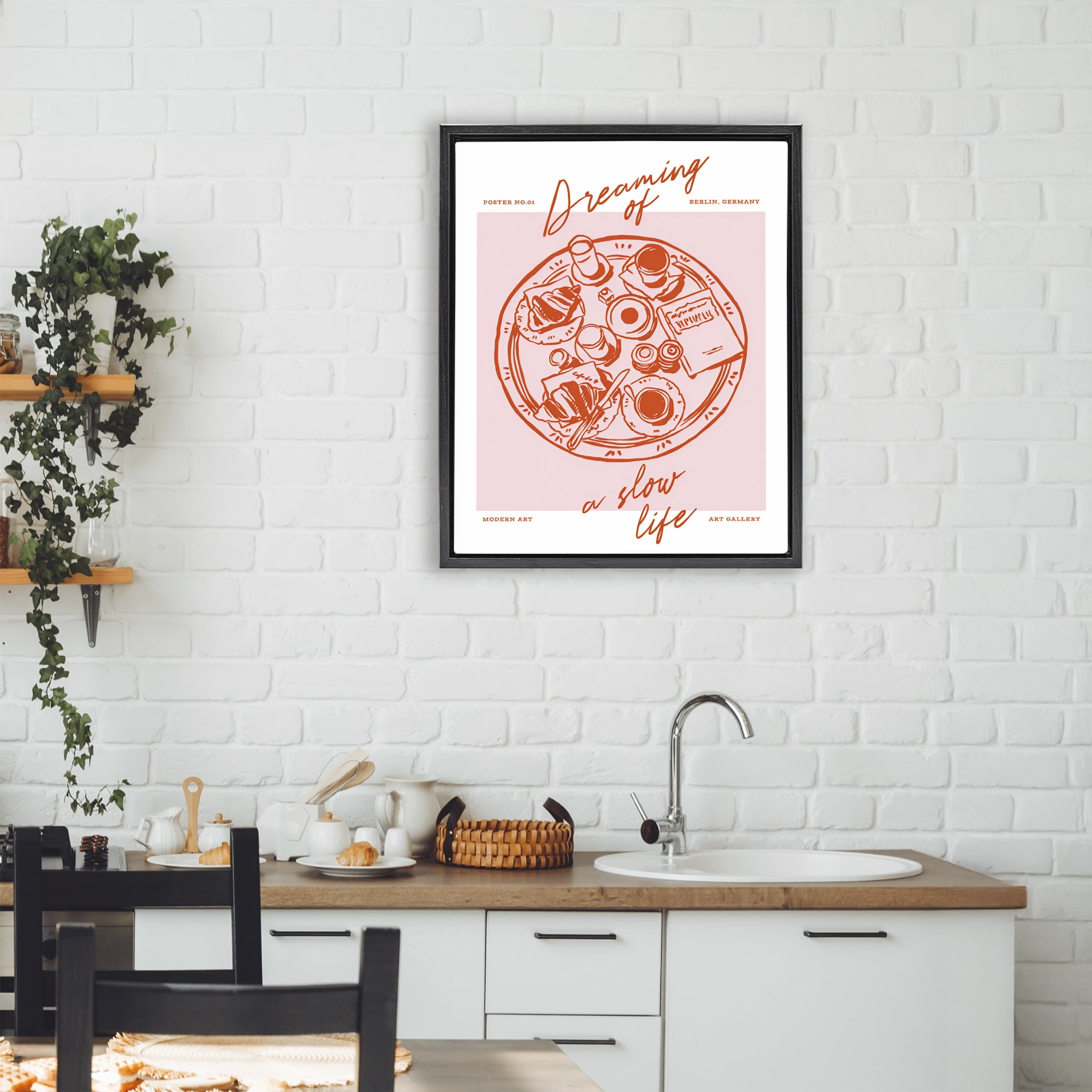 Stupell Industries Dreaming Of A Slow Life Black Framed Floater Canvas Wall Art, design by The Prints Vibe