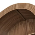 thumbnail image 3 of MDQMD 78.74" Tall Arched Bookcase, Mid Century Modern 4-Tier Arched Storage Cabinet with Open Shelf,Arch Fluted Bookcases for Living Room, Brown, 3 of 8