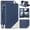 Blue, variant on Case for iPhone Xs Max, New Infolio Wallet Credit Card Slot ID Cover, View Stand [with Wrist Strap Lanyard] for Apple iPhone Xs Max (Size 6.5" model) (10s Max)
