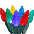 thumbnail image 2 of Guirnalda de luces de fresa de 16,4 pies y 50 LED, funciona con pilas, luces de hadas C6 impermeables con 8 modos de luz para decoración de fiestas en interiores y exteriores, 2 of 12