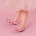 thumbnail image 4 of Dream Pairs Girls Kids Mary Jane Shoes Ballerina Flat Shoes Party Wedding Dress Shoes BELLE_01 PINK Size 8, 4 of 5