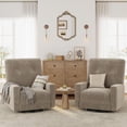 thumbnail image 5 of Recliner Chair,360 Swivel Rocker Chair For Adults,Upholstered Glider Recliner Chair with Adjustable Backrest & Footrest For Living Room Bedroom,Apartments, 5 of 8