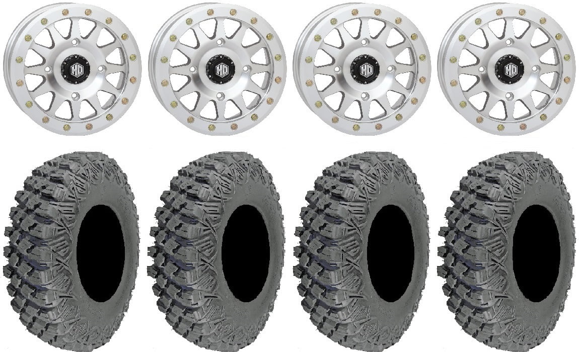 Sti Hd A1 Beadlock 14 Wheels Machined 32 X Rox Dd Tires Can Am Maverick X3 Honda Pioneer 1000 Talon Walmart Com