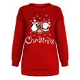 thumbnail image 3 of Blusa de sudadera informal con estampado suelto y mangas caídas navideñas con cuello redondo para mujer Fridja  FKASFK1883, 3 of 3