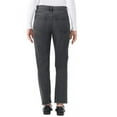 thumbnail image 2 of Kirkland Signature Women's High-Rise Straight Leg Jean, Black, 8, 2 of 2