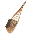 thumbnail image 1 of Bamboo and Wood Hanging Basket with Iron Wire Handle, 1 of 5