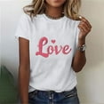 thumbnail image 2 of VKOYWKM Valentine's Day Heart T Shirts Romantic Love Graphic Tees Short Sleeve Casual Spring Tops Crew Neck Loose Fit Valentine T-Shirts, 2 of 6