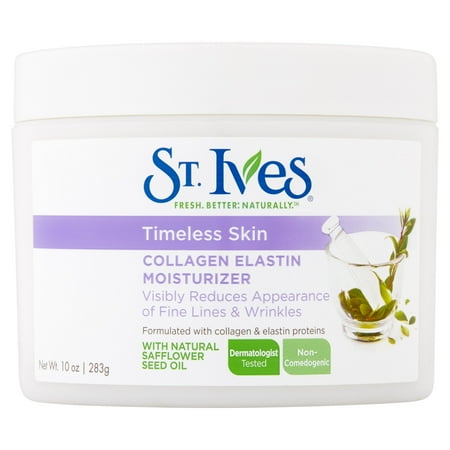 St. Ives Swiss Formula Collagen Elastin, All Skin Types Facial Moisturizer, 10 oz