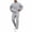 Gray, variant on Men's Fleece Lined 2 Piece Casual Outfits Crewneck Sweatshirt Tracksuit & Joggers Sweatpants Sweatsuit Set Black