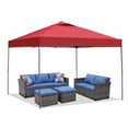 thumbnail image 2 of Ainfox 10 x 10 ft Pop up Canopy Tent, Instant Outdoor Canopies, Shade Tents with Carrying Bag,Red, 2 of 8