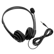 GJX Wired Over Ear Headphones with Microphone, 3.5mm Lightweight Stereo Headset for Music, Calls, Study, Meetings, Computer, Laptop, Black
