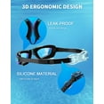 thumbnail image 3 of Kids Swim Goggles, Swimming Goggles for Kids with Nose Clip, Earplugs, Nose Bridge for Age 3-15(Blue & Purple), 3 of 6