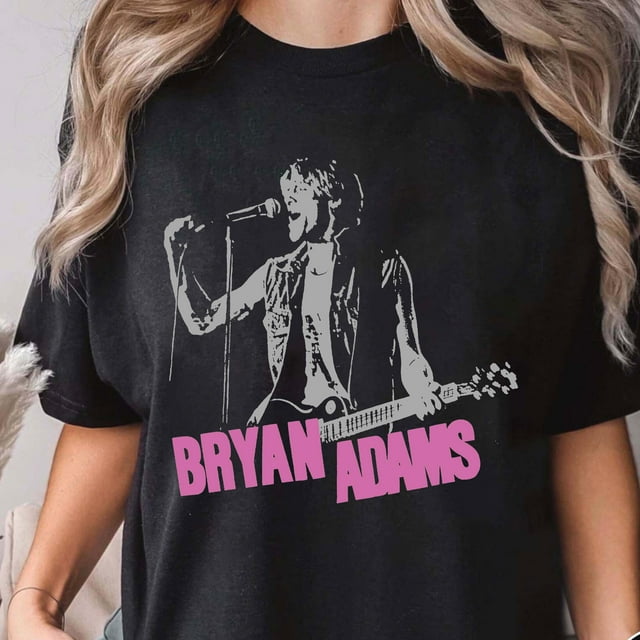 Bryan Adams Roll With The Punches Tour 2025 Double Sided Unisex T-Shirt Bryan Adams tour B - Black - S