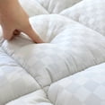 thumbnail image 5 of 1pc Extra Thick Quilted Fitted Sheet, Grid Stitched Mattress Protector, Non-Slip Full Enclosure Bed Cover, All-Season(white,King), 5 of 8