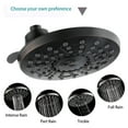 thumbnail image 2 of BIRGHT SHOWERS Rain Shower Head 8 Inch Four Spray Settings Fixed Shower Head with Adjustable Brass Ball Joints, Oil-Rubbed Bronze, 2 of 8
