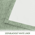 thumbnail image 5 of Yakamok Light Sage Green Linen Curtains 100% Blackout 96 Inches Long,Room Darkening Textured Curtains for Living Room Thermal Grommet Bedroom Curtains 2 Panels with Greyish White Liner, 5 of 6