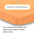 thumbnail image 4 of BreathableBaby All-in-One Fitted Sheet Waterproof Cover, For 38 x 24"/97 x 61 cm Mini Crib Mattress, Coral (2-Pack), 4 of 4
