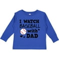thumbnail image 3 of Inktastic I Watch Baseball with My Dad Boys or Girls Long Sleeve Toddler T-Shirt, 3 of 5