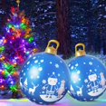 thumbnail image 3 of 60cm Inflatable Christmas Ball with Light Glow Giant Atmosphere Ball Home Garden, 3 of 8