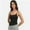 Black, variant on Women Sexy Square Neck Tank Top Summer Going Out Basic Cami Shirt