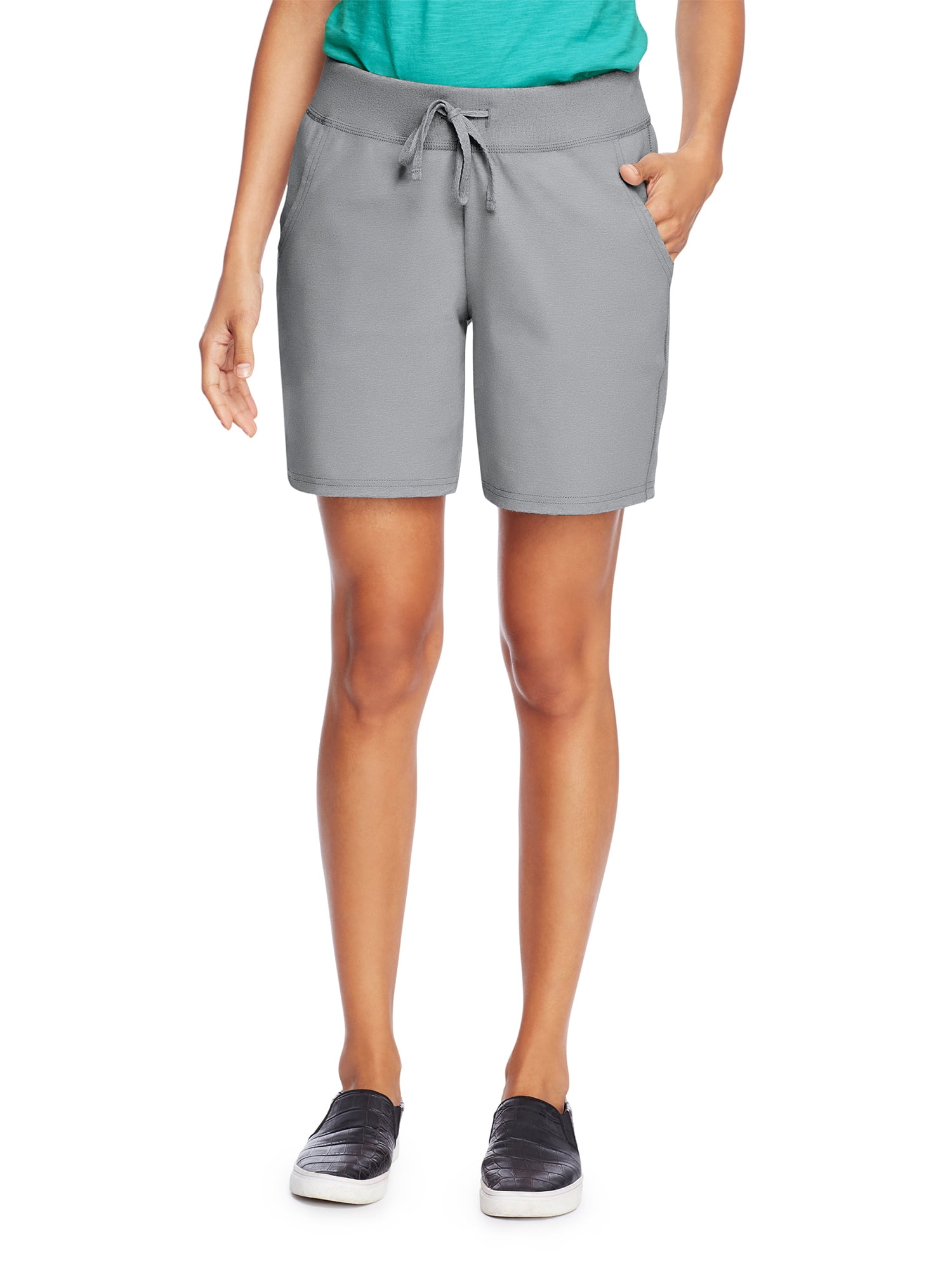 women's cotton jersey shorts with pockets