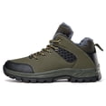 thumbnail image 2 of Mens Waterproof Ankle-High Hiking Boots Outdoor Men Hiking Shoes Winter Warm Sport Sneakers Male Lightweight Outdoor Shoes for Trekking Trails, 2 of 11