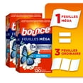 thumbnail image 2 of Bounce Mega Dryer Sheets, Fresh Breeze, Mega Fabric Softener Sheets with Static Control, Wrinkle Reduction, Extra Softness, Lasting Scent, Repels Lint 120CT, 2 of 14