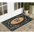 thumbnail image 5 of A1HC Elegant Circles Rubber and Coir Mat for Outdoor Entrance Heavy Duty Monogrammed Doormat Black/Beige 23x38, 5 of 6