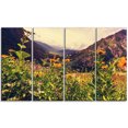 thumbnail image 2 of Green Mountain Meadow with Flowers - Large Flower Canvas Wall Art, 2 of 3