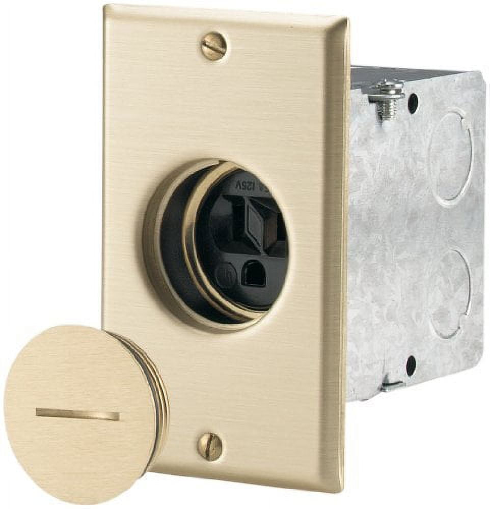 Cooper Wiring TR5797 Brass Floor Tamper Receptacle Single