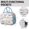 thumbnail image 6 of Lunch Bag with Front Pocket for Women Men,Lunch Box for for Work Picnic (Rainbow Cartoon (2)2), 6 of 7