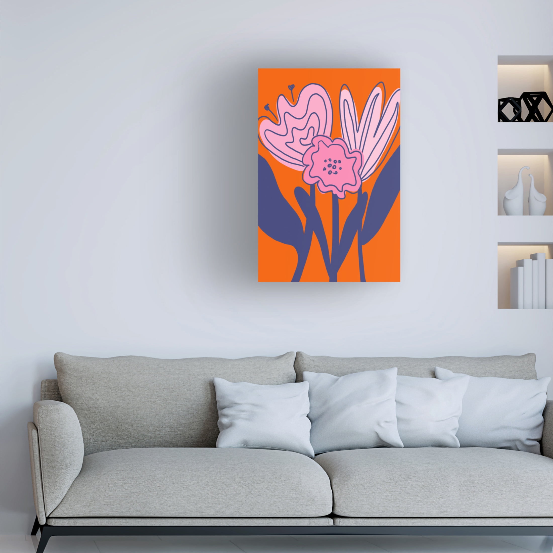 Trademark Fine Art Athene Fritsch  Abstract Flowers Canvas Wall Art