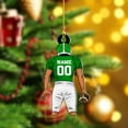 thumbnail image 4 of Personalized Football Ornament Customized Football Christmas Ornaments Football Ornament Christmas Hanging Décor Gift for Football Fans Football Gifts Gift for Football Player (FB 18) - 3199 (Red), 4 of 8